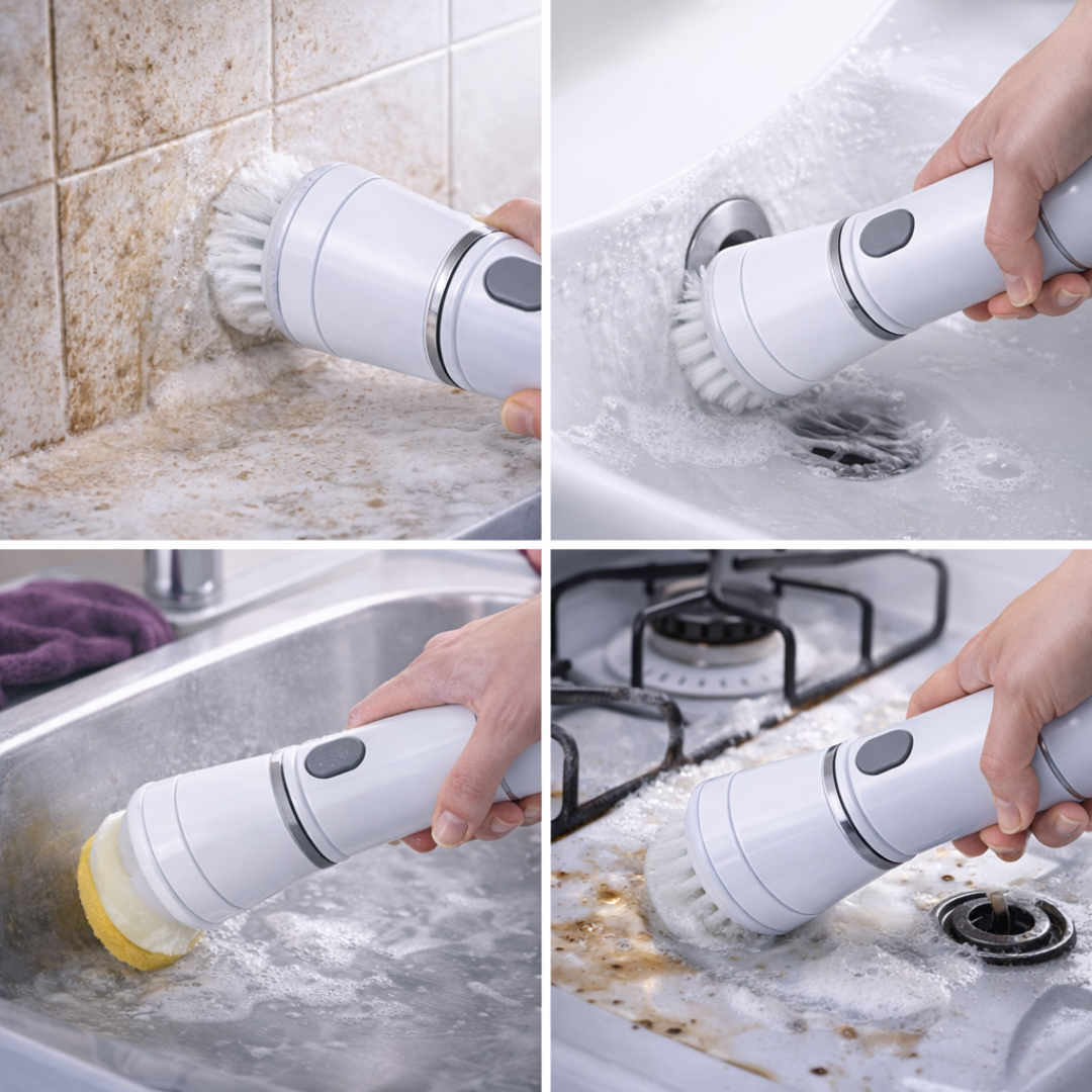 Cepillo el&eacute;ctrico en uso